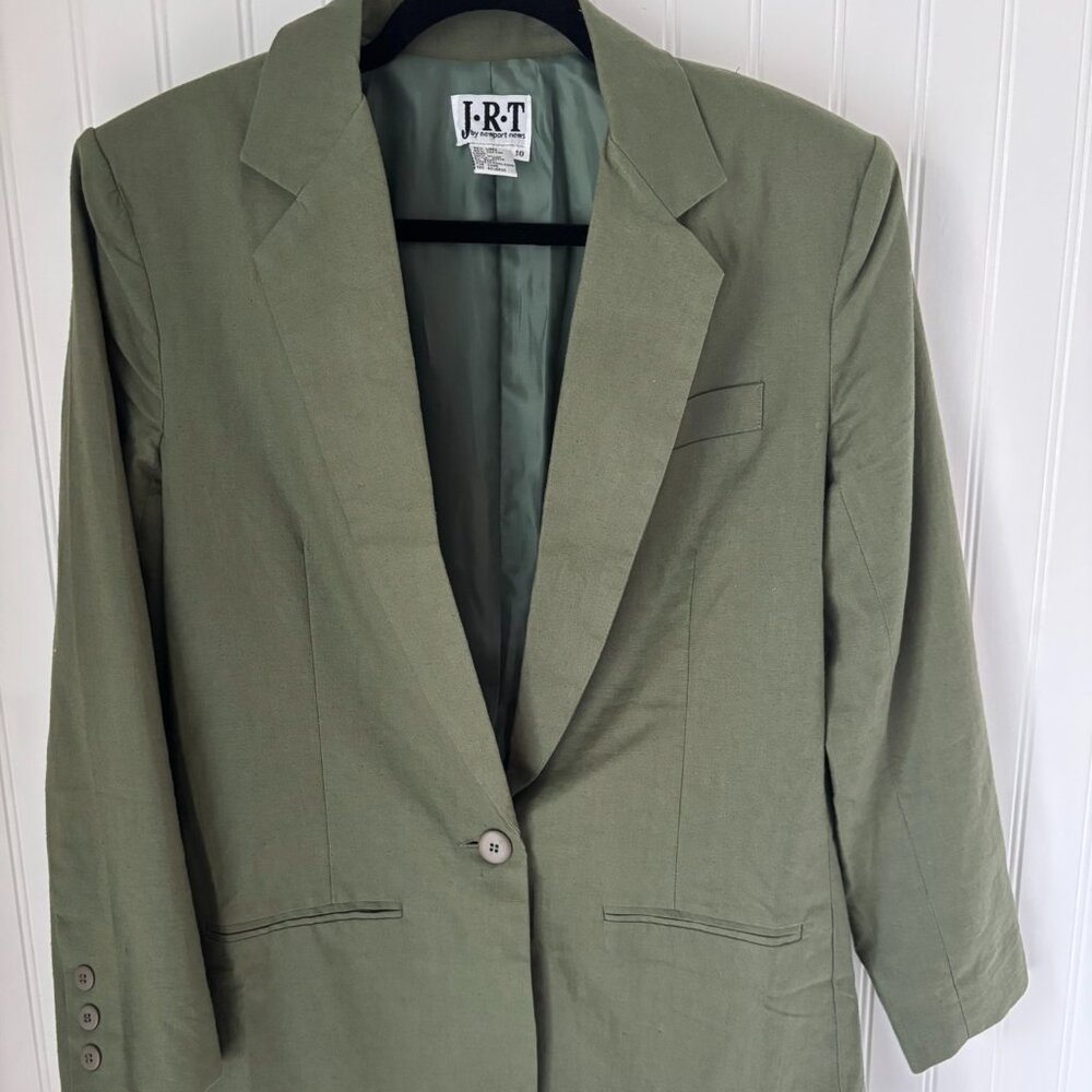 Sage Green Linen Blazer